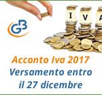 Acconto Iva 2017: versamento entro il 27 dicembre