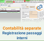 Contabilità separate: registrazione passaggi interni