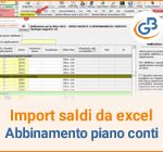 Import saldi da Excel: come conservare gli abbinamenti tra i due piani dei conti?